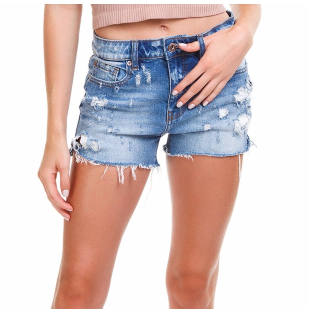 Pistola Winston Distressed Cutoff Denim Shorts